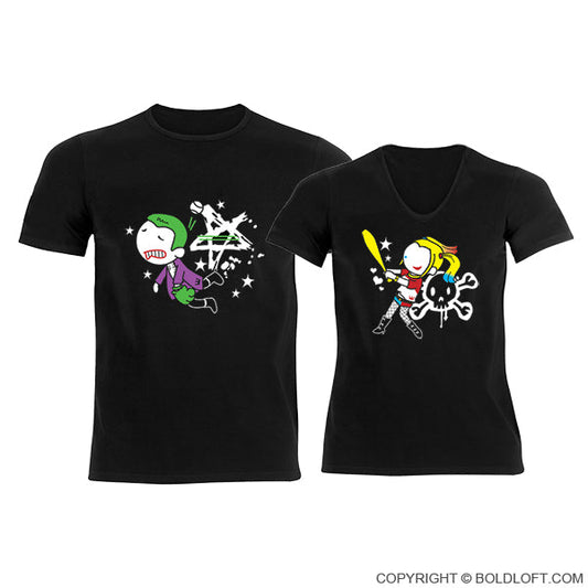 My One & Only Madness™ His & Hers Matching Couple Shirt Set Black