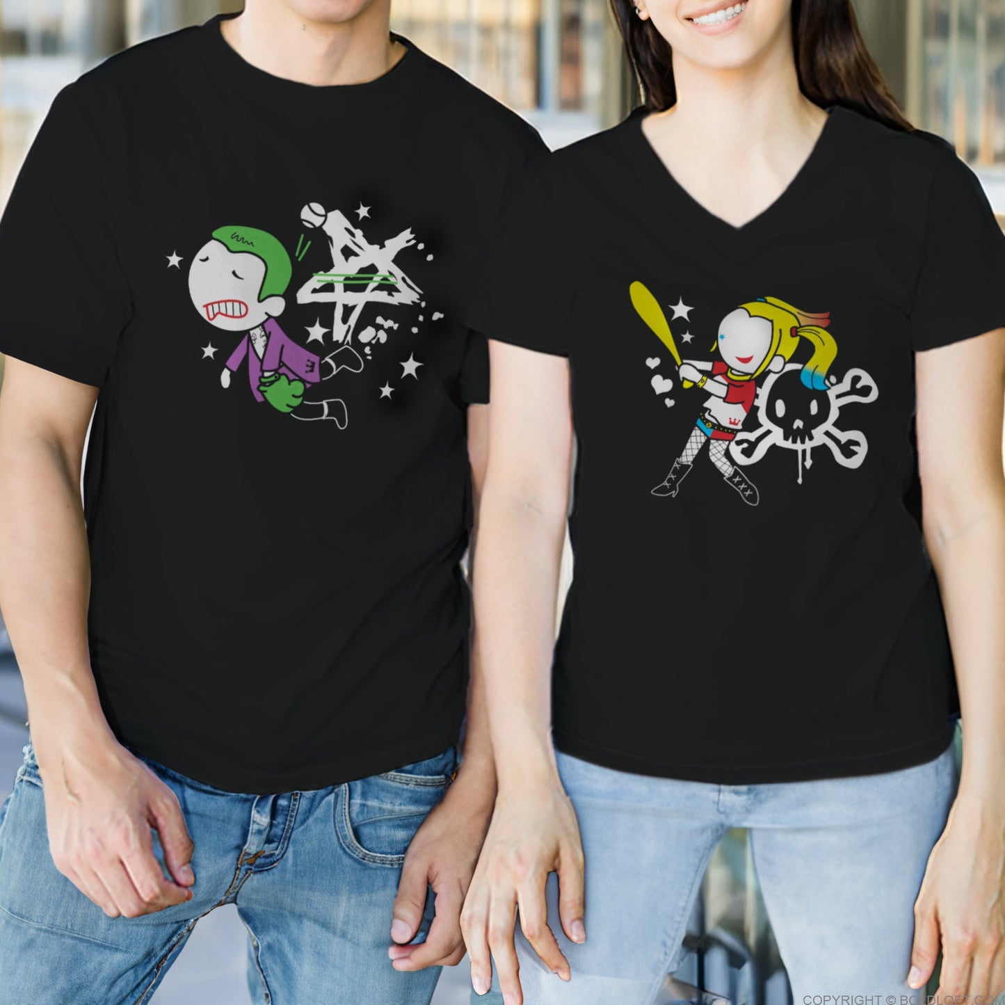 My One & Only Madness™ His & Hers Matching Couple Shirt Set Black