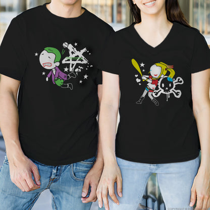 My One & Only Madness™ His & Hers Matching Couple Shirt Set Black
