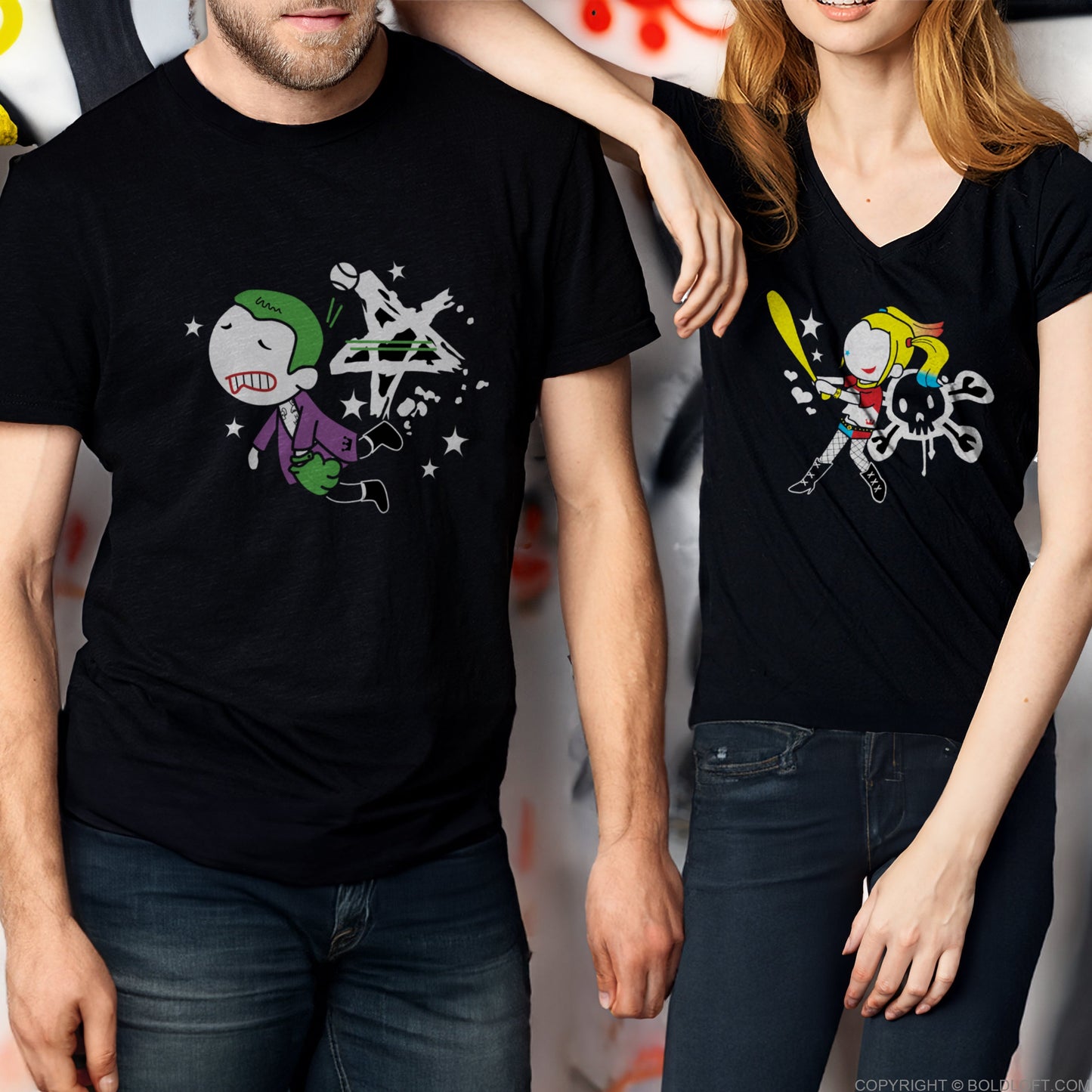 My One & Only Madness™ His & Hers Matching Couple Shirt Set Black