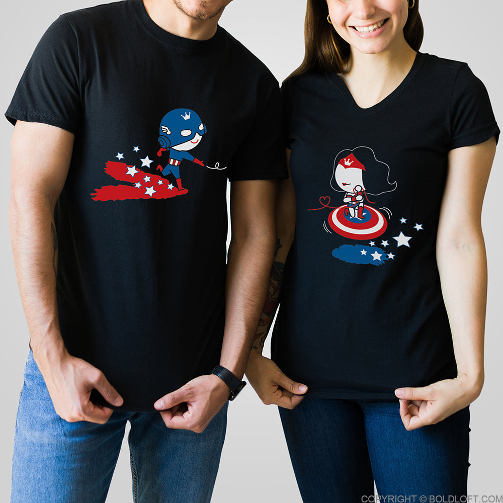 All I Want is You™ His & Hers Matching Couple Shirt Set Black