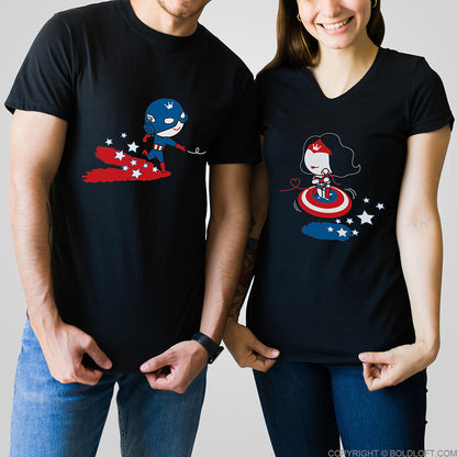 All I Want is You™ His & Hers Matching Couple Shirt Set Black