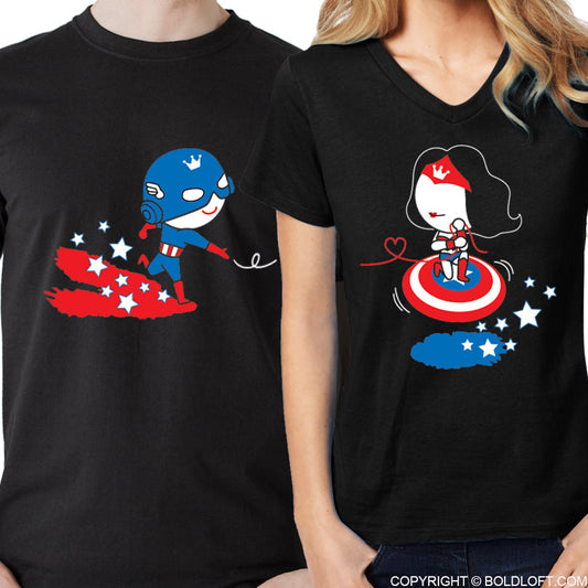 All I Want is You™ His & Hers Matching Couple Shirt Set Black